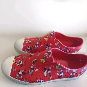 Disney Minnie Mouse Native Shoes Size M9/W11 Red Slip On Womens SZ 11
